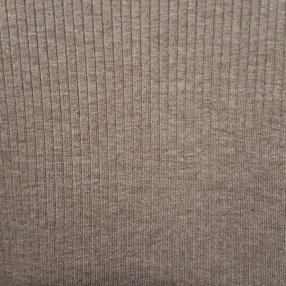 WSLY Womens Ribbed Knit Midi Sweater Dress in Heathered Taupe Sz L - Picture 8 of 9